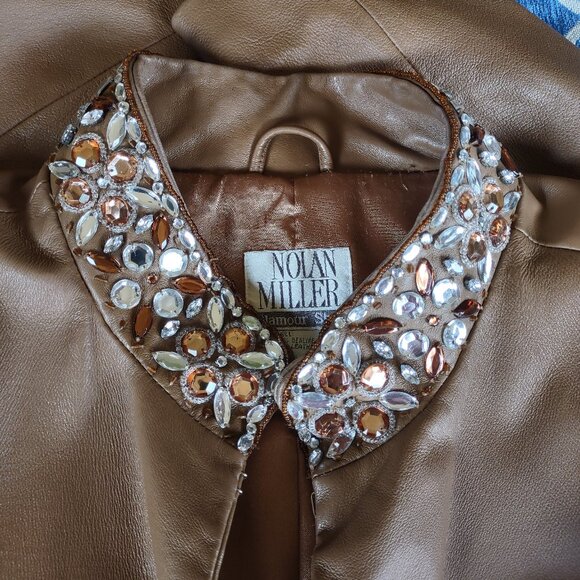 1X Nolan Miller Glamour Style Leather Jacket - Picture 3 of 9